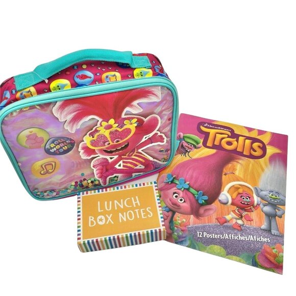 Dreamworks Trolls World Tour Lunch Bag Set W/ Notes & Posters - Picture 1 of 12